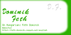 dominik feth business card